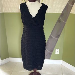Ronni Nicole Sleeveless Ruffled cocktail party  Black Dress Size 8